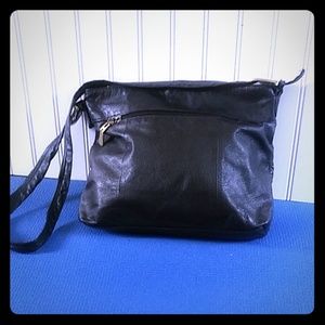 Black, leather purse